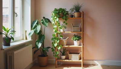 How to Style a Plant Shelf in a Rental (When You Can't Drill Into Walls)