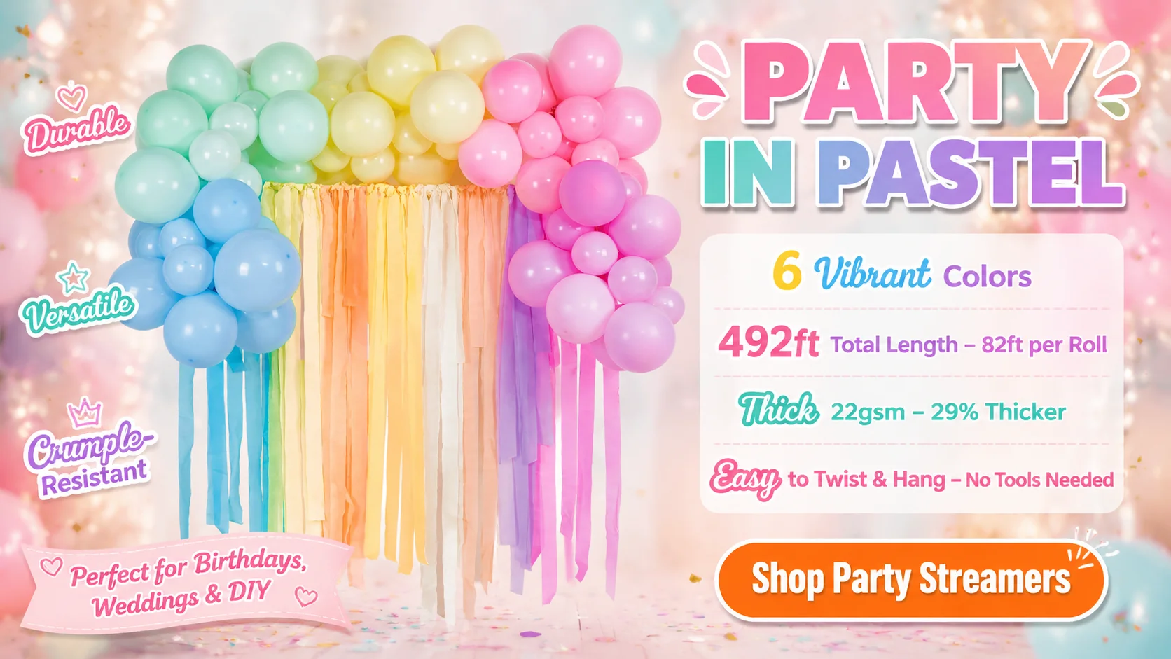 Shop Party Streamers Shop Party Streamers