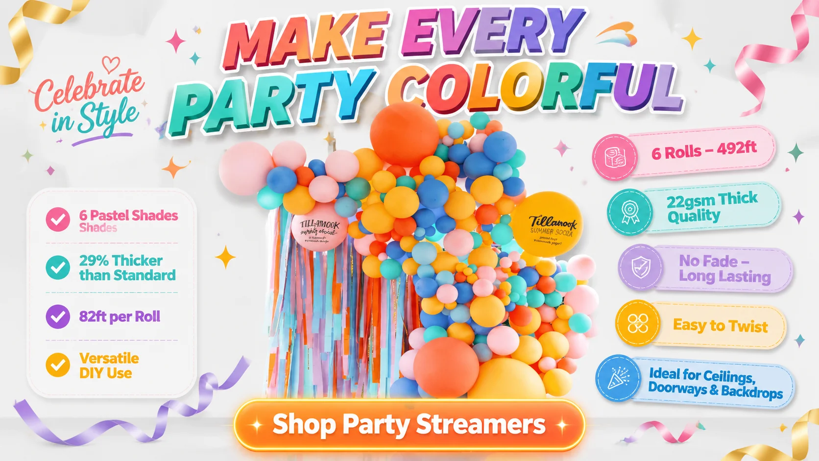 Shop Party Streamers Shop Party Streamers